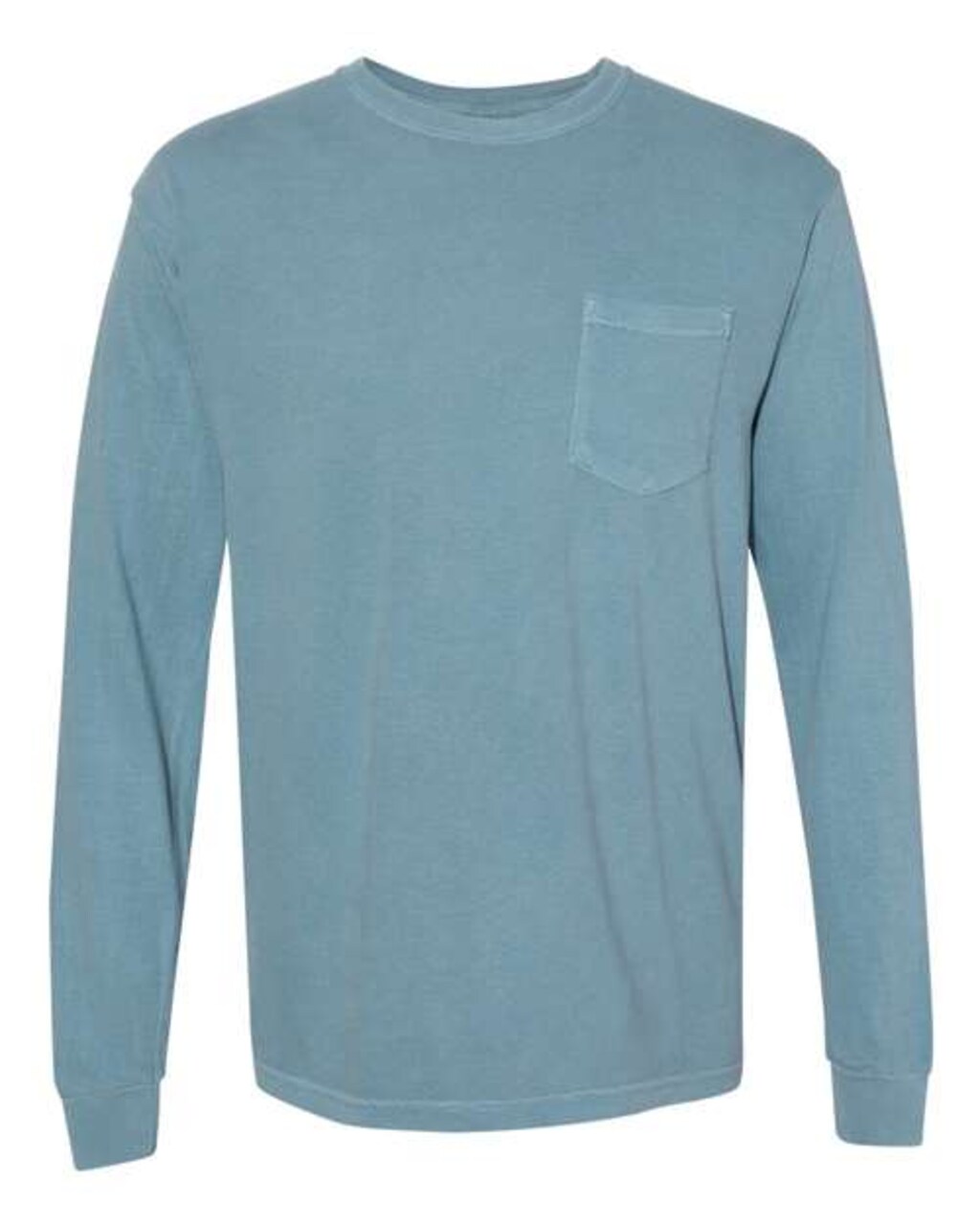Comfort Colors® Garment Dyed Heavyweight Crewneck Long Sleeve Pocket T-Shirt